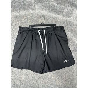 Nike Sportswear Woven Lined Flow‎  Shorts Black White DM6829-010-Men 2XL- (48)